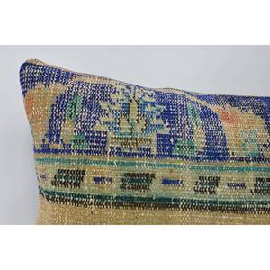 Geometric Bohemian Vintage Patterned Wool Pillow 16x36 Inch Luxury Woven Decorative Accent for <b>Floor</b> or <b>Sofa</b> for Christmas - Product Image 2