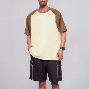 2025 venta al por mayor nuevo diseño de camisas de talla grande para hombres de manga corta de algodón de alta calidad suelta hombro caído camisetas de gran tamaño para hombres - Product Image 5
