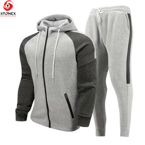 Precios al por Mayor, Nuevo Diseño, Conjuntos Deportivos con Capucha para Hombre, Modernos, Lisos, 100% Algodón, Transpirables, Corte Regular, Ropa Deportiva de Felpa - Product Image 1
