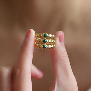 Boho Style 925 argent Sterling Malachite pierres précieuses bague bijoux à la main bague en argent bijoux pour femmes cadeau de mariage pour elle - Product Image 1