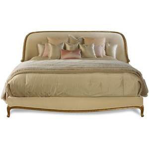 French Style <b>bed</b> Wood Frame <b>Cream</b> Luxury - Product Image 2