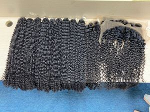 Extension de cheveux Remy cambodgienne de qualité supérieure cuticule vierge alignée couleur queue de cheval bouclée cheveux humains de haute qualité - Product Image 2