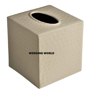 Nouvelle boîte à mouchoirs en métal de luxe de qualité supérieure fait à la main élégant porte-mouchoirs vente à chaud articles de salle de bain boîte à mouchoirs en gros - Product Image 1