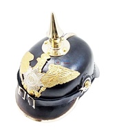 Casque allemand Pickelhaube impérial prussien en cuir, fait main, haute qualité, armure médiévale, souvenir, Tanishka Exports, laiton, cuir