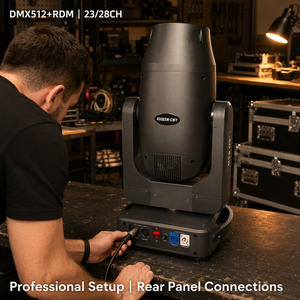 Cabeza móvil LED de 400W con CMY, CTO, 7 lentes de cristal, 12 gobos fijos, doble prisma, efecto Frost, zoom 4-35, DMX512 y RDM para escenarios, conciertos, iglesias y teatros. - Product Image 2