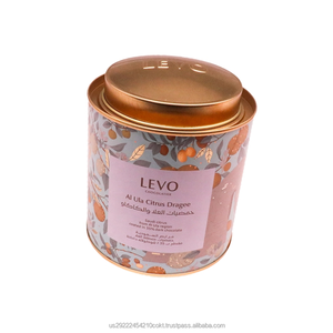 Custom Printed Double Lid <b>Tin</b> Can with Embossed Inner Lid Metal Engraving Offset Printing for Loose Tea Snacks Candies - Product Image 5