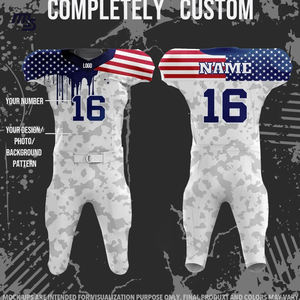 Personalizado Unisex Adulto Juventud Patriótico Bandera Americana Uniforme de Fútbol Conjunto Incluye Jersey Pantalones Tops Sublimación Número Simple - Product Image 4