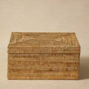 Boîte de rangement avec couvercle en rotin de style unique boîtes dures durables et robustes de qualité supérieure provenant du Vietnam fabricant OEM accepté vente en gros - Product Image 3