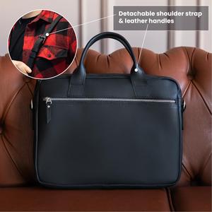 Classic Leather Men <b>Laptop</b> <b>Bag</b> OEM Factory Direct Wholesale <b>Briefcase</b> Business Travel Messenger Shoulder Tote LPG-0261 - Product Image 5