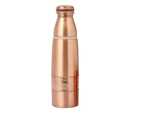 High Quality Custom Design Bottom Hammered Copper <b>Bottle</b> <b>Glass</b> Handmade Eco-Friendly Dishwasher Safe <b>Lid</b> Home Kitchen Hotel Bar - Product Image 3