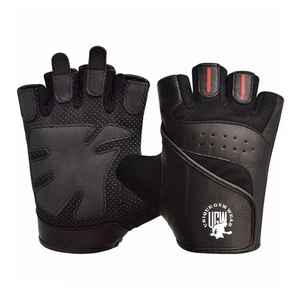 UNIQUE GYM WEAR Gants de musculation unisexes en cuir à demi-doigts, respirants, légers, avec sangle de poignet réglable pour la gym et le fitness - Product Image 4