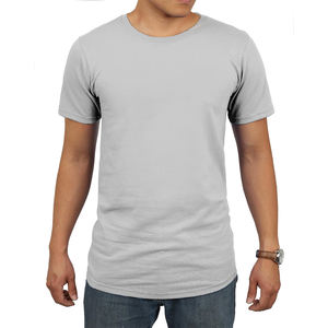 2023 Camisetas De Hip Hop largas de calidad premium para hombres 100% algodón cuello redondo diseño de hombro caído cuello redondo pantalla corta ligera - Product Image 1