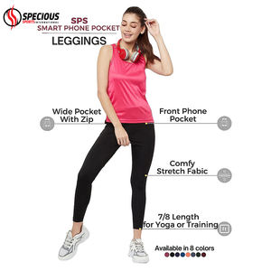 Leggings de yoga taille haute pour femmes, sans couture, en Spandex/Polyester, extensibles dans quatre directions, respirants, gaufrés, unis, évasés, design personnalisé - Product Image 5