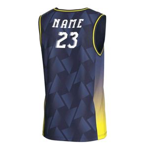 Camiseta de Baloncesto Sublimada Personalizada para Hombre, Talla Grande, 100% Poliéster, Transpirable y de Secado Rápido, con Puños Acanalados - Product Image 2