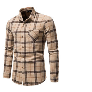 Veste décontractée à manches longues pour homme en flanelle 100% coton, épaisse, doublée de polaire, respirante, séchage rapide, vente en gros pour l'hiver - Product Image 5