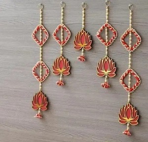 Chaîne de toile de fond de lotus, suspension décorative, décoration de mariage indien, toile de fond de temple de festival, décoration de mariage indien - Product Image 2