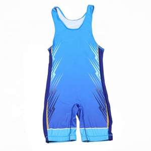Traje de compresión de lucha libre atlética para hombre, equipo de rendimiento profesional de una pieza para entrenamiento y partido - Product Image 4