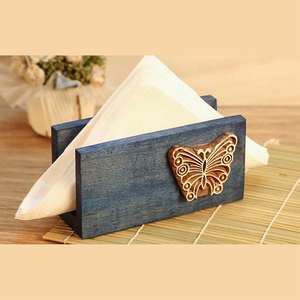 ที่ใส่ผ้าเช็ดปากทำจากไม้ธรรมชาติสีน้ำตาล - Product Image 2