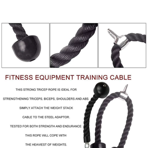 Attachement de corde à double traction en nylon de qualité supérieure pour machines à câble de gymnastique parfait pour le ciblage de l'entraînement à l'intérieur - Product Image 5