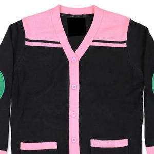 Suéteres tipo cárdigan de punto de manga larga personalizados OEM, cuello en V, tela de algodón de moda para hombre y mujer, estilo oversize, collage personalizado k - Product Image 4