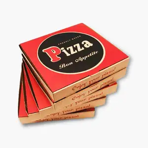 Kişiselleştirilmiş pizza kutusu güçlü üretici özel baskılı pizza kutusu toptan pizza gıda kağıt yemek kabı kişiselleştirilmiş