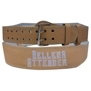 Hombre fuerte de cinturón de levantamiento de elevación grande de cuero de gamuza de doble punta de cuero de piel de vaca cinturón gimnasio de levantamiento de peso - Product Image 6