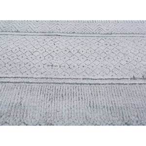 Tapis rectangulaire rayé en laine, bambou, soie, coton biologique et jute, tissé à la main, bleu, pour couloir ou chambre d'adolescents, modèle HWB-5006 - Product Image 3