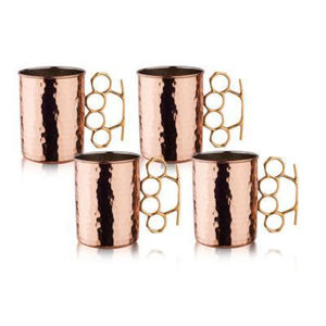 Mug en cuivre uni de conception classique avec poignée, vaisselle en métal de haute qualité pour la maison et les restaurants, en vente - Product Image 5