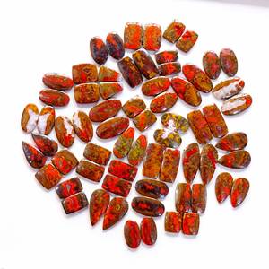 Pareja de ágata de costura marroquí natural, cabujón, piedras preciosas sueltas disponibles, mezcla de formas y tamaños, piedras preciosas sueltas naturales para la fabricación de joyas - Product Image 6