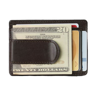 Unisex Simple Solid Silver Genuine Leather Portable <b>Wallet</b> Zipper Closure Fashion Organic Money Clip Card Pocket for Busy Daily - Product Image 3