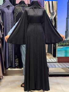 2025 nueva ropa islámica tradicional de Dubái para mujeres hermosa Abaya negra de Arabia Saudita paños del Golfo accesorios musulmanes - Product Image 2