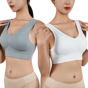 Soutien-gorge femmes soutiens-gorge sans couture Push Up haut de sport femme respirant brassière sans fil actif rembourré soutien-gorge haut court couleur unie Sexy - Product Image 4