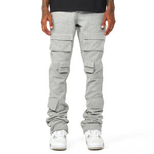 Streetwear décontracté pour hommes Pantalon de jogging 100% coton de haute qualité Pantalon de survêtement évasé haut de gamme du Pakistan - Product Image 1