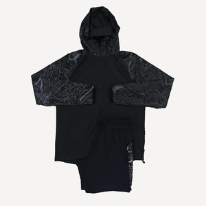Lightweight Winter <b>Windbreaker</b> Set Waterproof Breathable Zipper Print Plus Size Jacket Jogger Pants Front for Outdoor Sports - Product Image 2