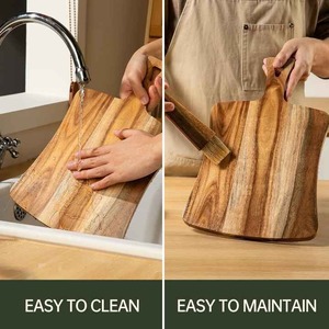 Tabla de cortar rectangular de madera ecológica de alta calidad, tamaño personalizable, plato de servicio único para cocina casera - Product Image 3