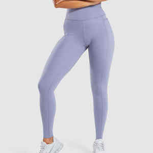 Leggings de punto de cintura alta para mujer, pantalones de yoga sin costuras, elásticos, transpirables, ligeros, de secado rápido, para gimnasio, entrenamiento, deporte y fitness. - Product Image 2