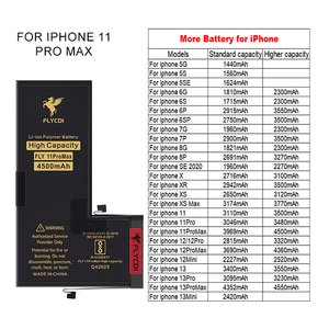 FLYCDI Meilleures Ventes Fabricant <span class=keywords><strong>Batterie</strong></span> de Téléphone Portable Pour <span class=keywords><strong>Iphone</strong></span> <span class=keywords><strong>11</strong></span> <span class=keywords><strong>11</strong></span> Por Max Batteries Rechargeables - Product Image 1