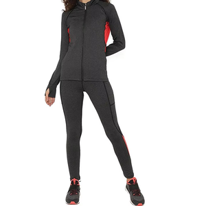 Chándal Deportivo de Invierno para Mujer, Nuevo, de Alta Calidad, Personalizado, al por Mayor, con Capucha, Transpirable, de Peso Medio, con Dobladillo Dividido 2 en 1, Delantero - Product Image 6