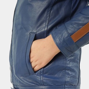 แจ็กเก็ตหนังสำหรับเด็กผู้ชายเด็กผู้หญิงเสื้อแจ็กเก็ตฤดูหนาวอบอุ่นมีสไตล์ - Product Image 3