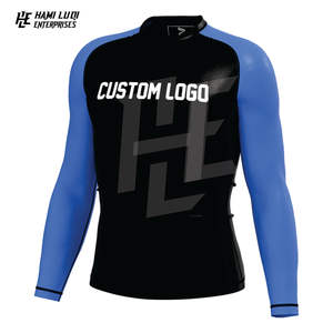 Wholesale Custom MMA Rash Guard Custom Sublimation Printed <b>Bjj</b> Rash Guard High Quality Fight Training Rash Guard - Product Image 3