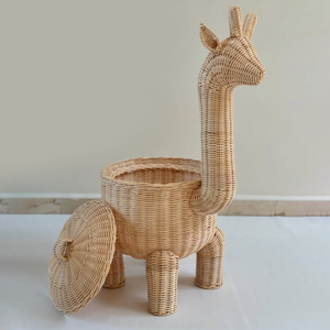 Cestas de mimbre con diseño de animales divertidos, cestas organizadoras para niños y adolescentes. - Product Image 3