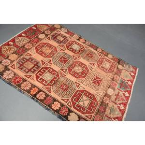 Alfombra clásica de lana rojo Beige 4,6X6,4 pies estilo Kilim área grande alfombras rectangulares turcas respaldo de látex para pasillo 10mm de espesor - Product Image 4
