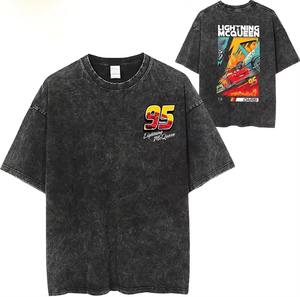 2026 CUSTOM DTG personalizado 250 Gsm ácido lavado DTG impresión gráfica ropa de calle lujo peso pesado algodón Vintage hombres camiseta - Product Image 1