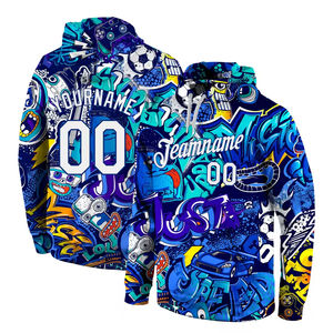 Best Quality <b>Hoodie</b> Custom Team Name Sublimation Printed Hoodies Men Women <b>Gym</b> Workout Outdoor Hoodies Sublimation Unisex OEM - Product Image 6