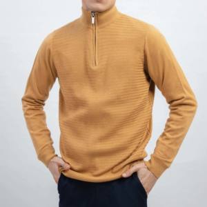 Breathable Multi Color Striped Design Pattern High Quality Crewneck 100% Cotton Spring Long Sleeve Men's Sweaters - Product Image 1