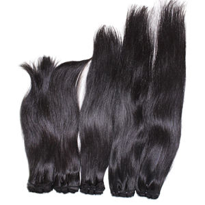 Nos mèches de cheveux humains lisses et raides de qualité supérieure - texture douce, qualité durable et brillance - parfaites pour obtenir un look naturel - Product Image 1