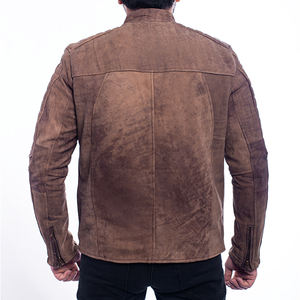 2025แจ็กเก็ตหนังนิ่มแพะแท้ของผู้ชายซิปเต็มสไตล์วินเทจลำลองน้ำหนักเบาเสื้อโค้ทรถบรรทุกแบบคลาสสิก - Product Image 3