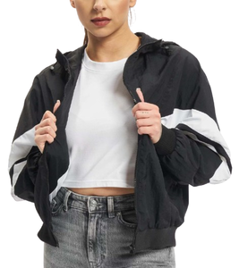 Vestes coupe-vent imperméables pour femmes, mode été, fermeture éclair, doublure en maille respirante, tissage extérieur, logo personnalisé - Product Image 4