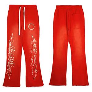 Pantalon de survêtement tactique décontracté pour homme, design personnalisé, en velours côtelé uni anti-plis, taille haute élastique, délavage vieilli, collection automne - Product Image 3
