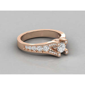 Bague solitaire en or 10 carats pour femmes, diamant cultivé en laboratoire - Product Image 2